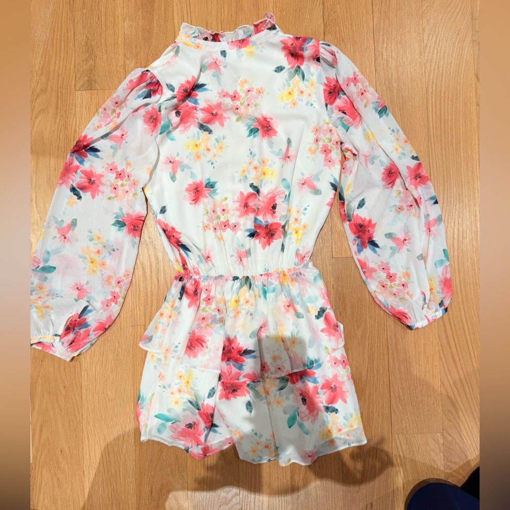 Yumi Kim Love Always in its Magic Ivory Floral Ruffle Mini Dress, Size M - Picture 6 of 7